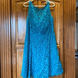Lace formal dress teal